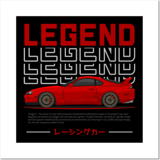 Legend Red Supra mk4 JDM Posters and Art